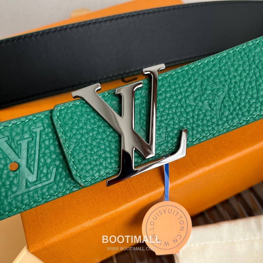 Louis Vuitton New Togo Embossed Buckle Calfskin Black Belt 루이비통 뉴 토고 엠보 버클 카프스킨 블랙 벨트 4cm 9