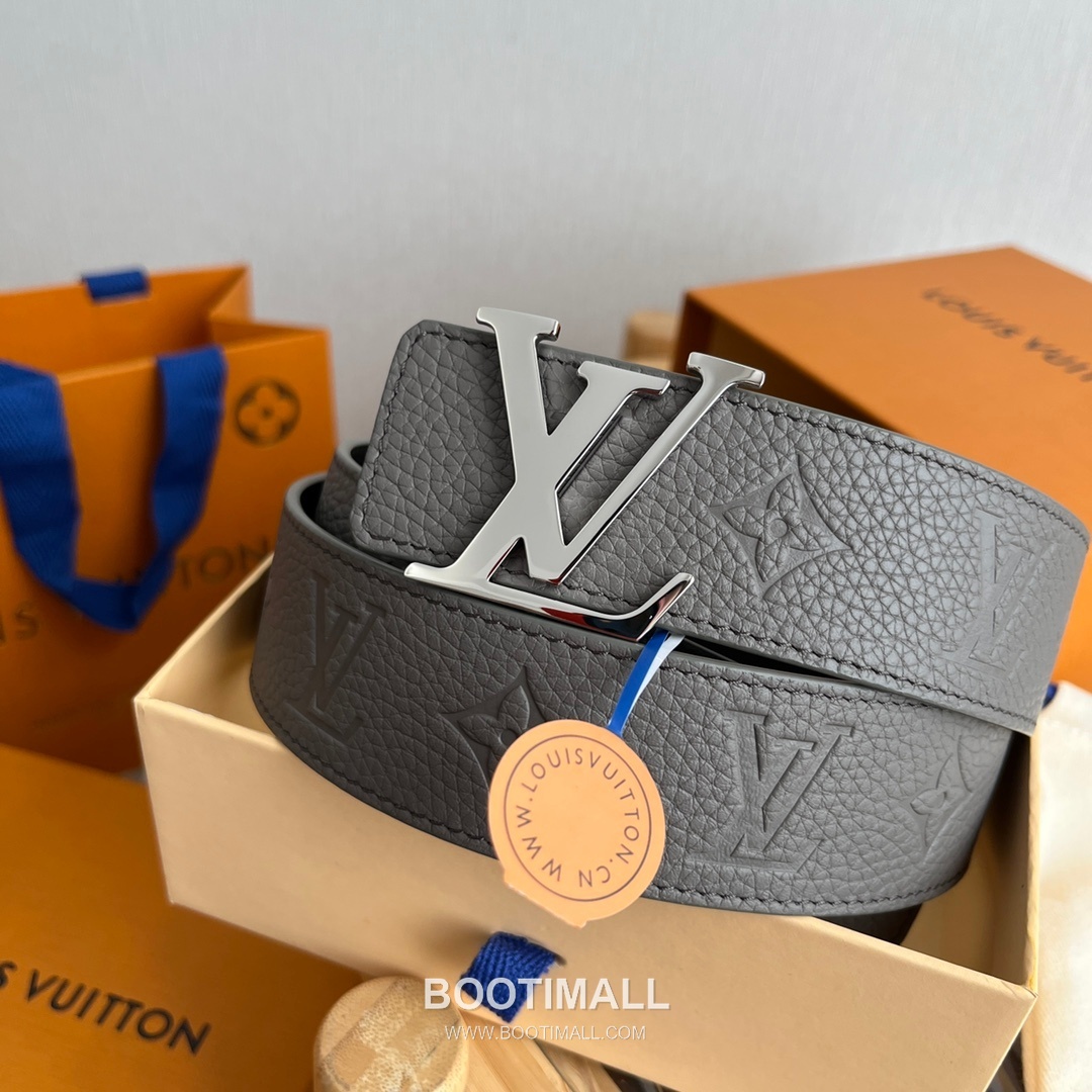 Louis Vuitton New Togo Embossed Buckle Calfskin Black Belt 루이비통 뉴 토고 엠보 버클 카프스킨 블랙 벨트 4cm 2