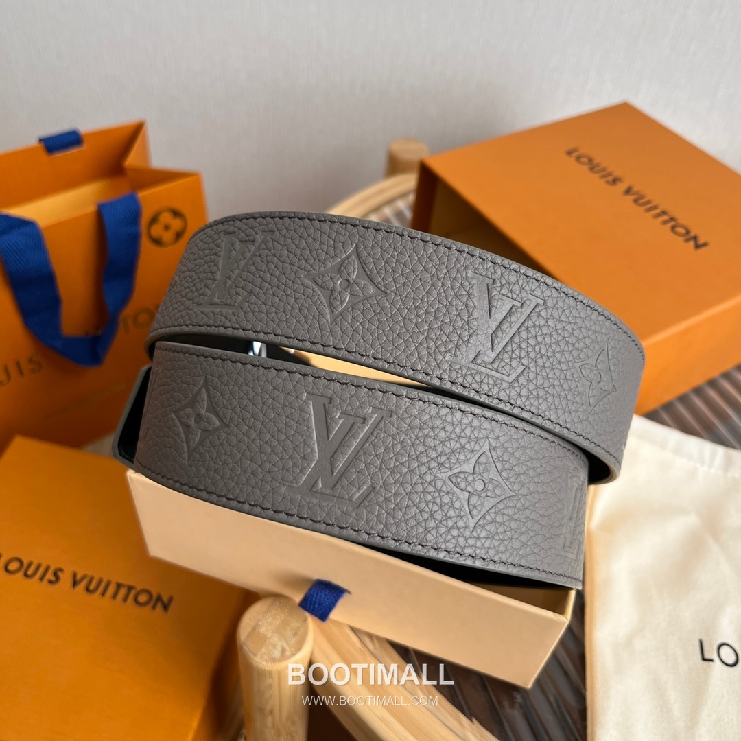 Louis Vuitton New Togo Embossed Buckle Calfskin Black Belt 루이비통 뉴 토고 엠보 버클 카프스킨 블랙 벨트 4cm 3