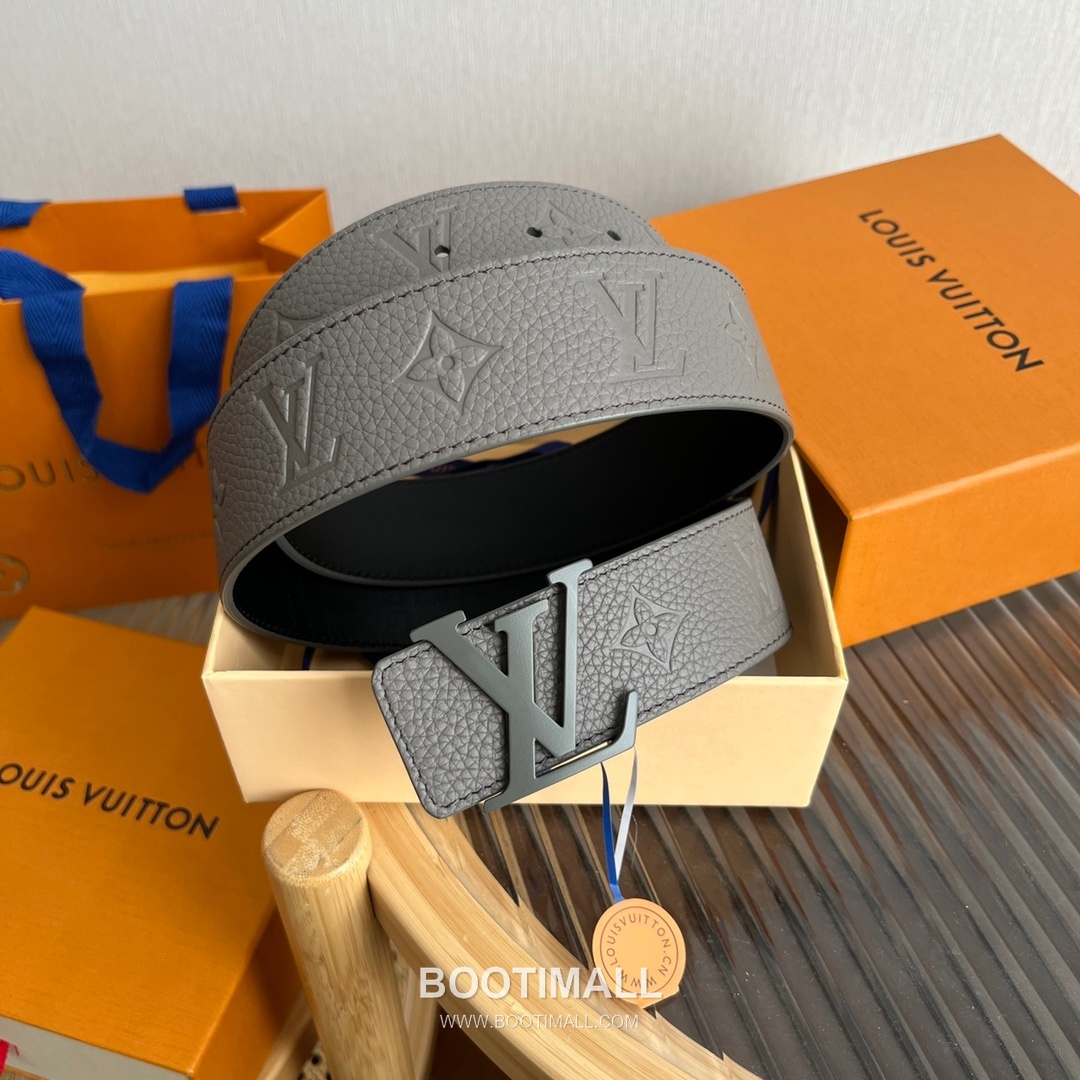 Louis Vuitton New Togo Embossed Buckle Calfskin Black Belt 루이비통 뉴 토고 엠보 버클 카프스킨 블랙 벨트 4cm 3