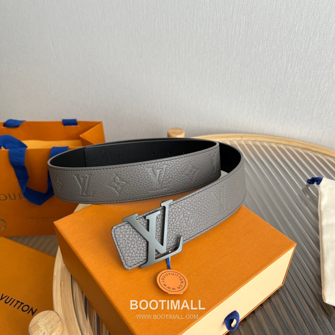 Louis Vuitton New Togo Embossed Buckle Calfskin Black Belt 루이비통 뉴 토고 엠보 버클 카프스킨 블랙 벨트 4cm 6