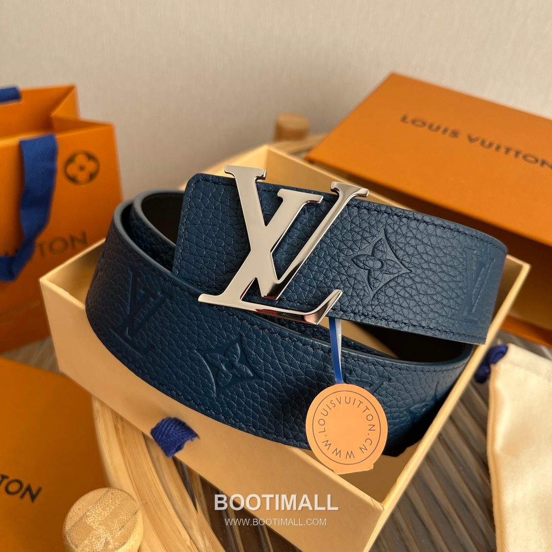 Louis Vuitton New Togo Embossed Buckle Calfskin Black Belt 루이비통 뉴 토고 엠보 버클 카프스킨 블랙 벨트 4cm 2
