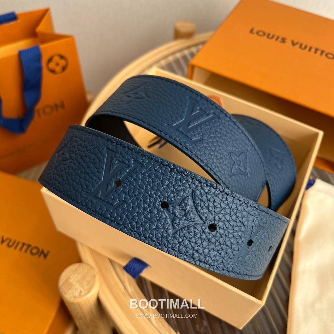Louis Vuitton New Togo Embossed Buckle Calfskin Black Belt 루이비통 뉴 토고 엠보 버클 카프스킨 블랙 벨트 4cm 3