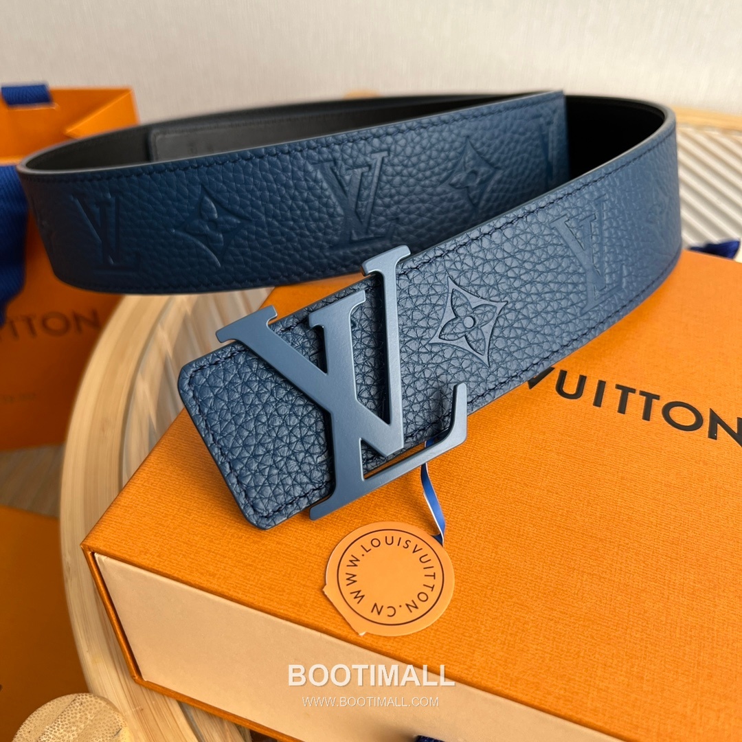 Louis Vuitton New Togo Embossed Buckle Calfskin Black Belt 루이비통 뉴 토고 엠보 버클 카프스킨 블랙 벨트 4cm 2