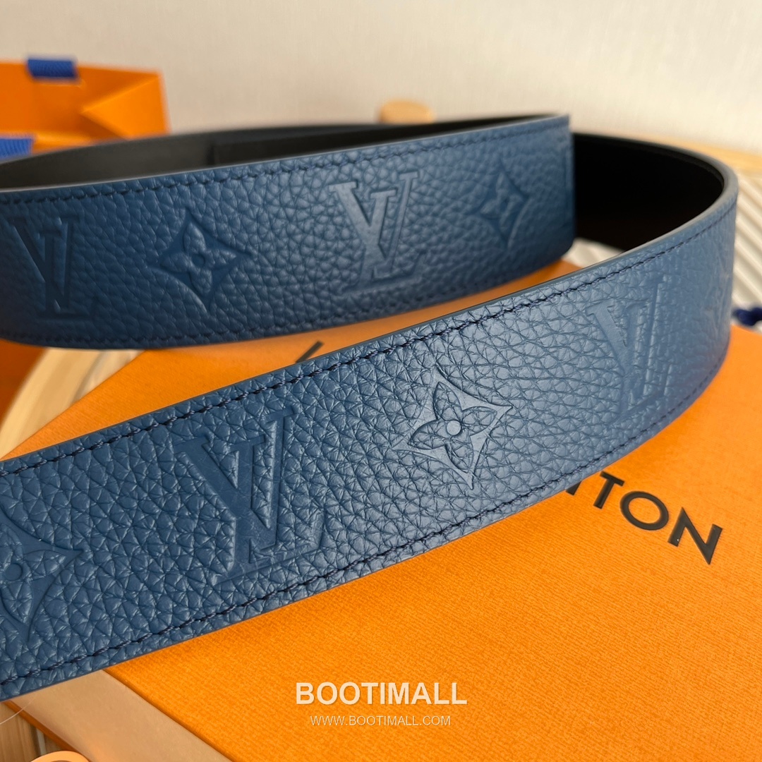 Louis Vuitton New Togo Embossed Buckle Calfskin Black Belt 루이비통 뉴 토고 엠보 버클 카프스킨 블랙 벨트 4cm 3