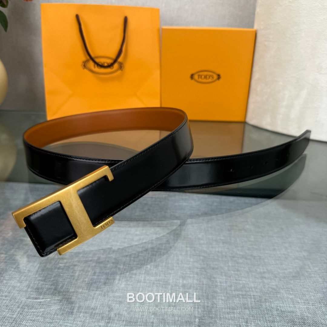 Tod’s T Buckle Smooth Calfskin Belt 토즈 T 버클 스무스 송아지 가죽 벨트 3.5cm 2