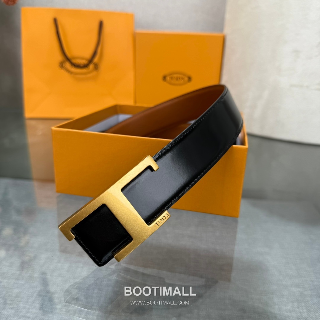 Tod’s T Buckle Smooth Calfskin Belt 토즈 T 버클 스무스 송아지 가죽 벨트 3.5cm 6