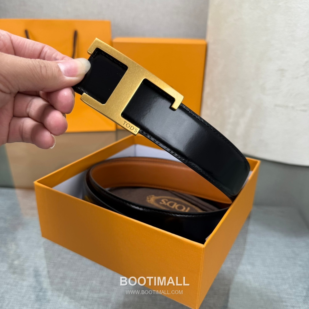 Tod’s T Buckle Smooth Calfskin Belt 토즈 T 버클 스무스 송아지 가죽 벨트 3.5cm 7