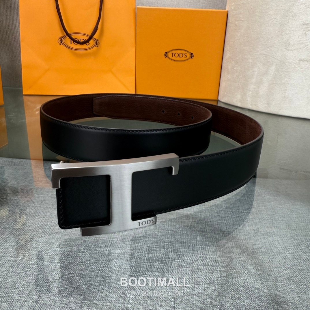 Tod’s T Buckle Smooth Calfskin Belt 토즈 T 버클 스무스 송아지 가죽 벨트 3.5cm 1