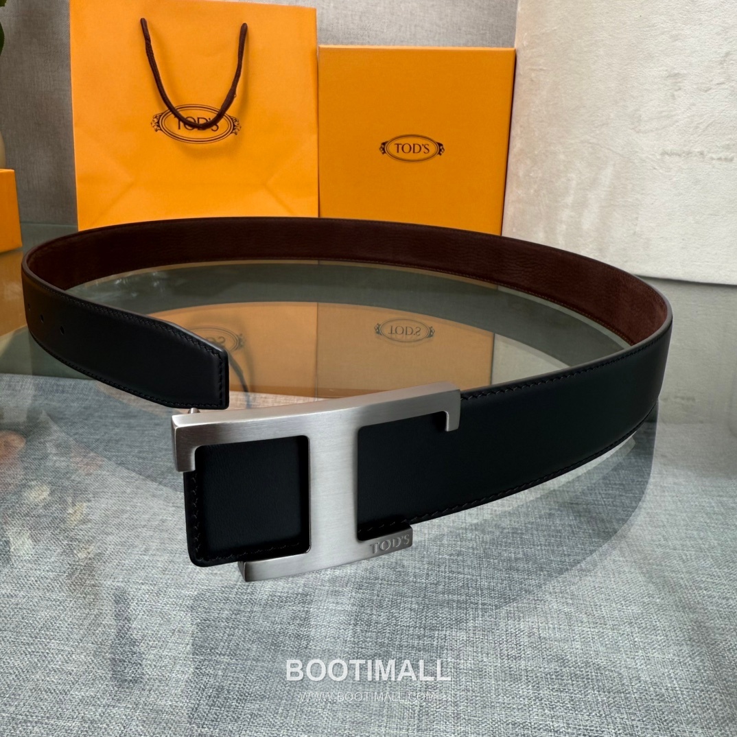 Tod’s T Buckle Smooth Calfskin Belt 토즈 T 버클 스무스 송아지 가죽 벨트 3.5cm 2