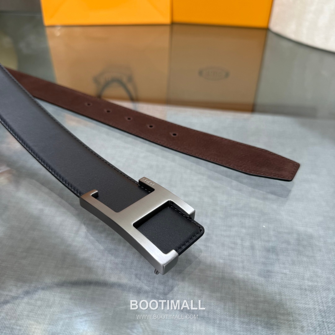 Tod’s T Buckle Smooth Calfskin Belt 토즈 T 버클 스무스 송아지 가죽 벨트 3.5cm 4