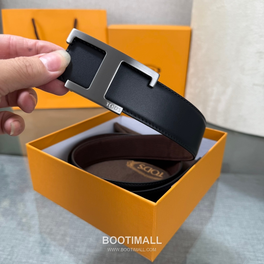 Tod’s T Buckle Smooth Calfskin Belt 토즈 T 버클 스무스 송아지 가죽 벨트 3.5cm 6