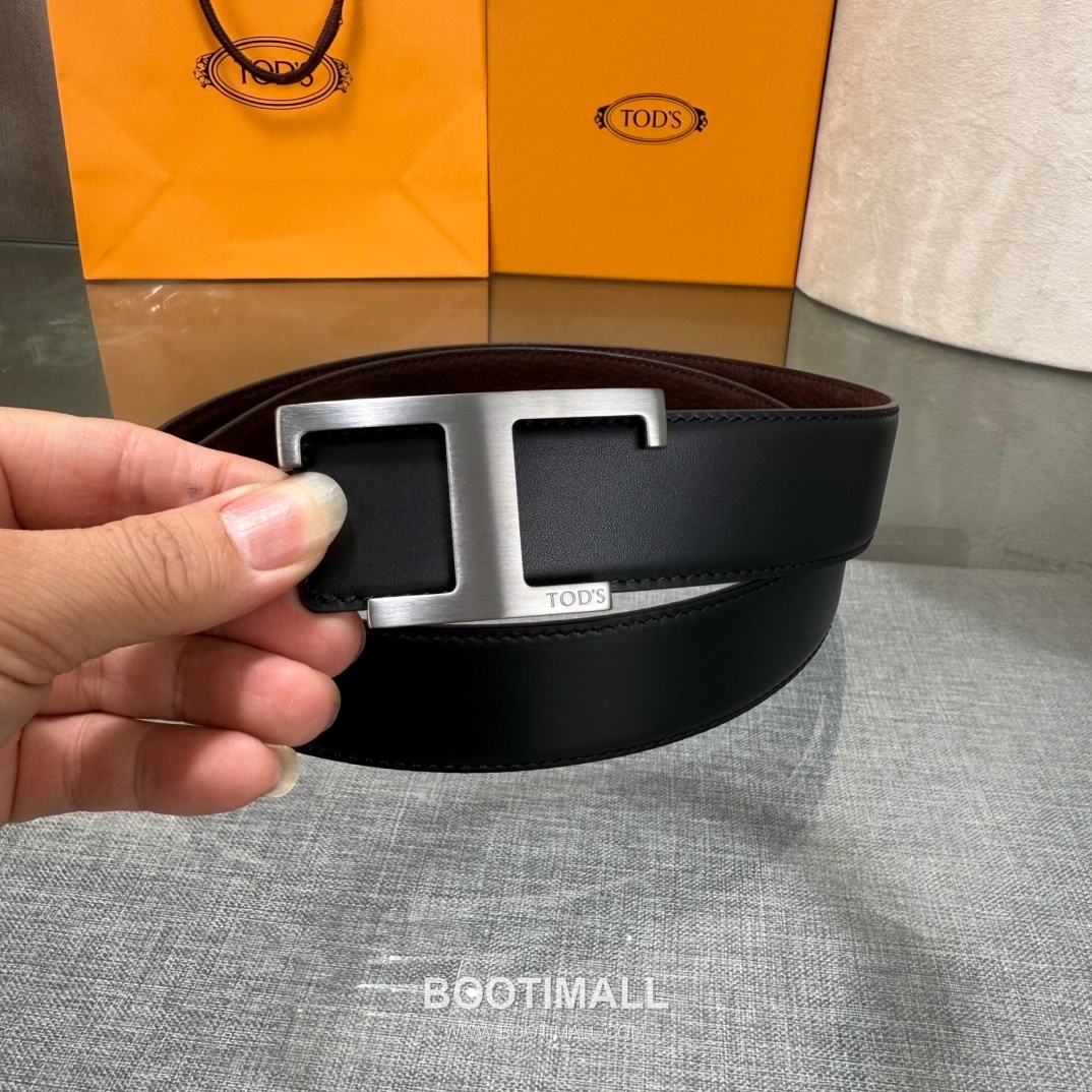 Tod’s T Buckle Smooth Calfskin Belt 토즈 T 버클 스무스 송아지 가죽 벨트 3.5cm 7