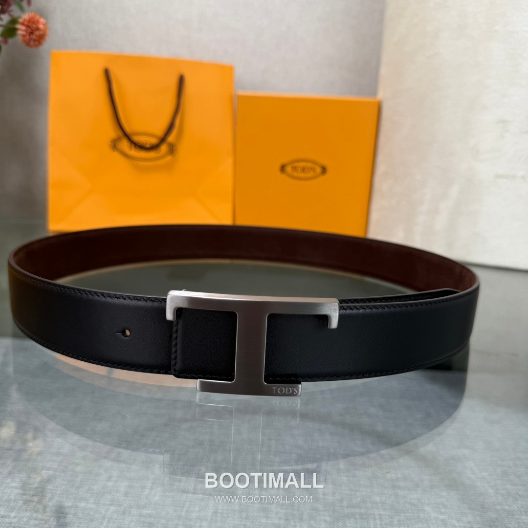 Tod’s T Buckle Smooth Calfskin Belt 토즈 T 버클 스무스 송아지 가죽 벨트 3.5cm 8