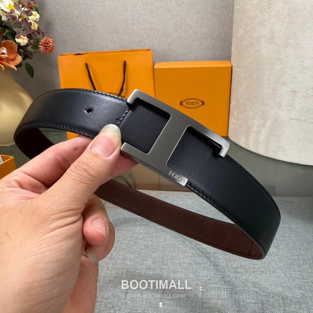 Tod’s T Buckle Smooth Calfskin Belt 토즈 T 버클 스무스 송아지 가죽 벨트 3.5cm 9