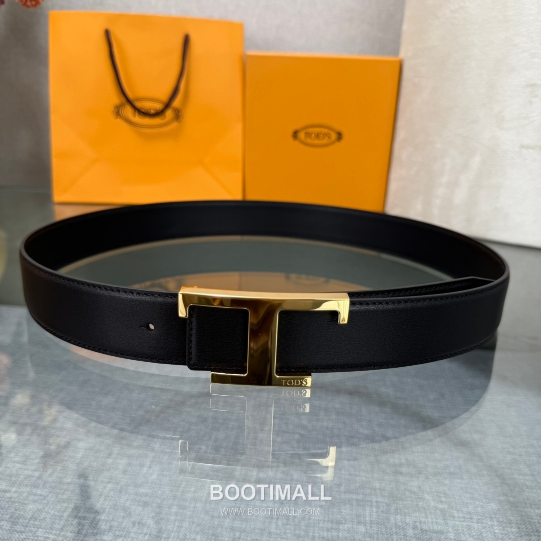 Tod’s T Buckle Smooth Calfskin Belt 토즈 T 버클 스무스 송아지 가죽 벨트 3.5cm 4