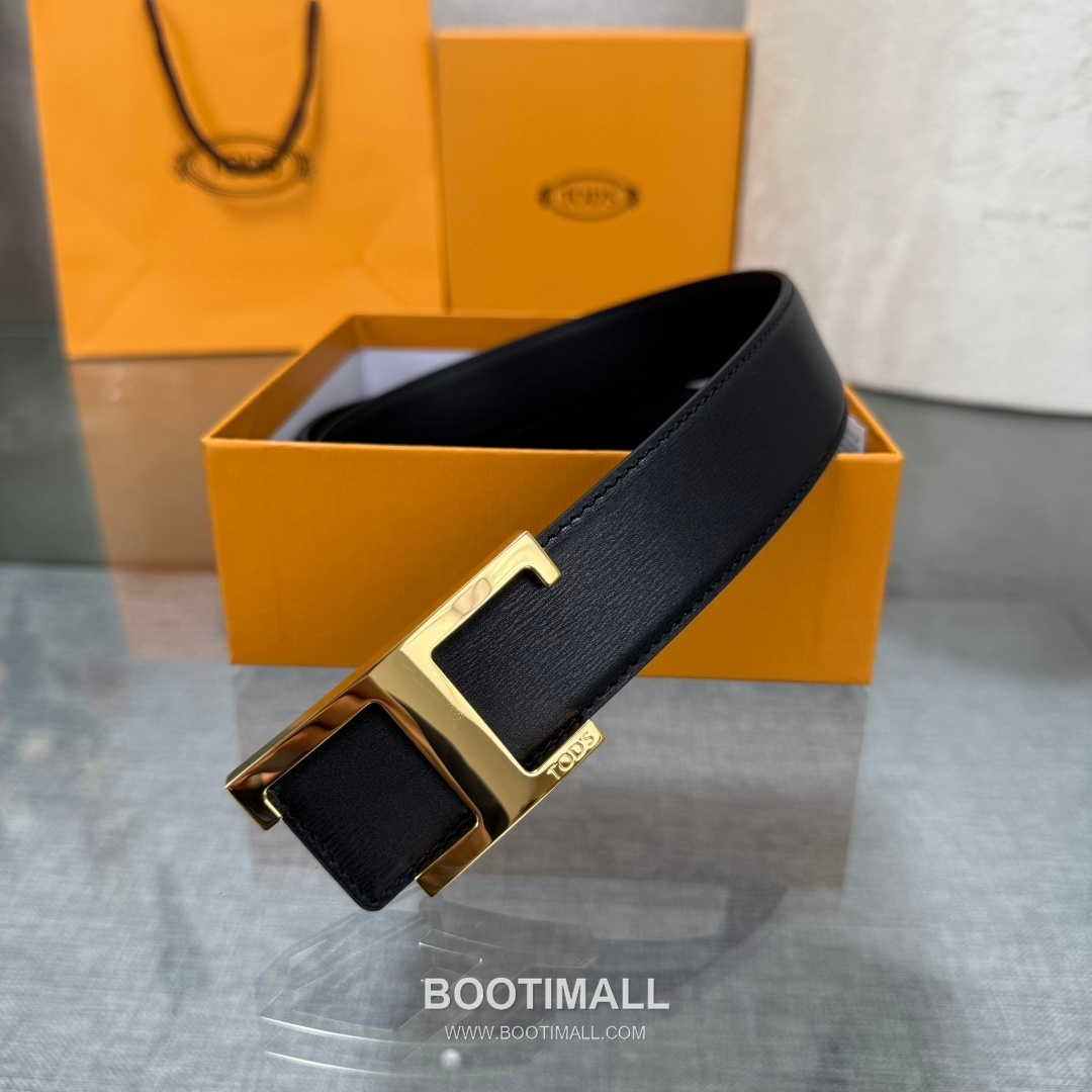 Tod’s T Buckle Smooth Calfskin Belt 토즈 T 버클 스무스 송아지 가죽 벨트 3.5cm 7