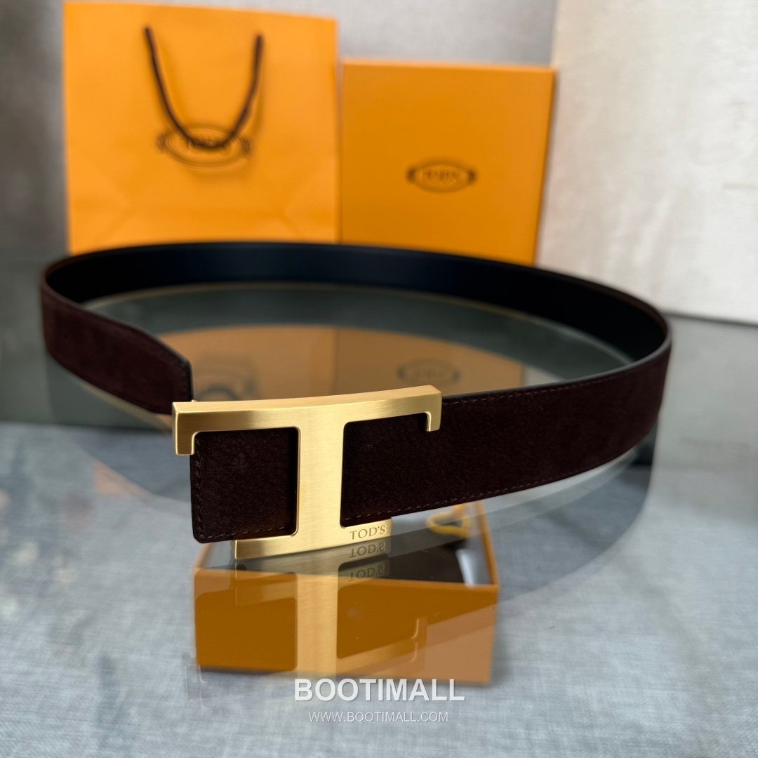 Tod’s T Buckle Smooth Calfskin Belt 토즈 T 버클 스무스 송아지 가죽 벨트 3.5cm 1