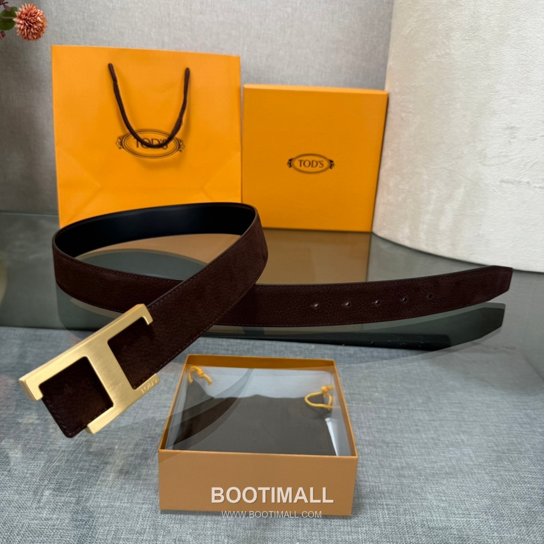 Tod’s T Buckle Smooth Calfskin Belt 토즈 T 버클 스무스 송아지 가죽 벨트 3.5cm 2
