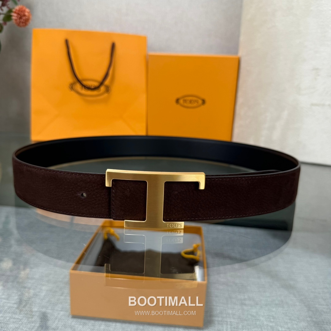 Tod’s T Buckle Smooth Calfskin Belt 토즈 T 버클 스무스 송아지 가죽 벨트 3.5cm 4