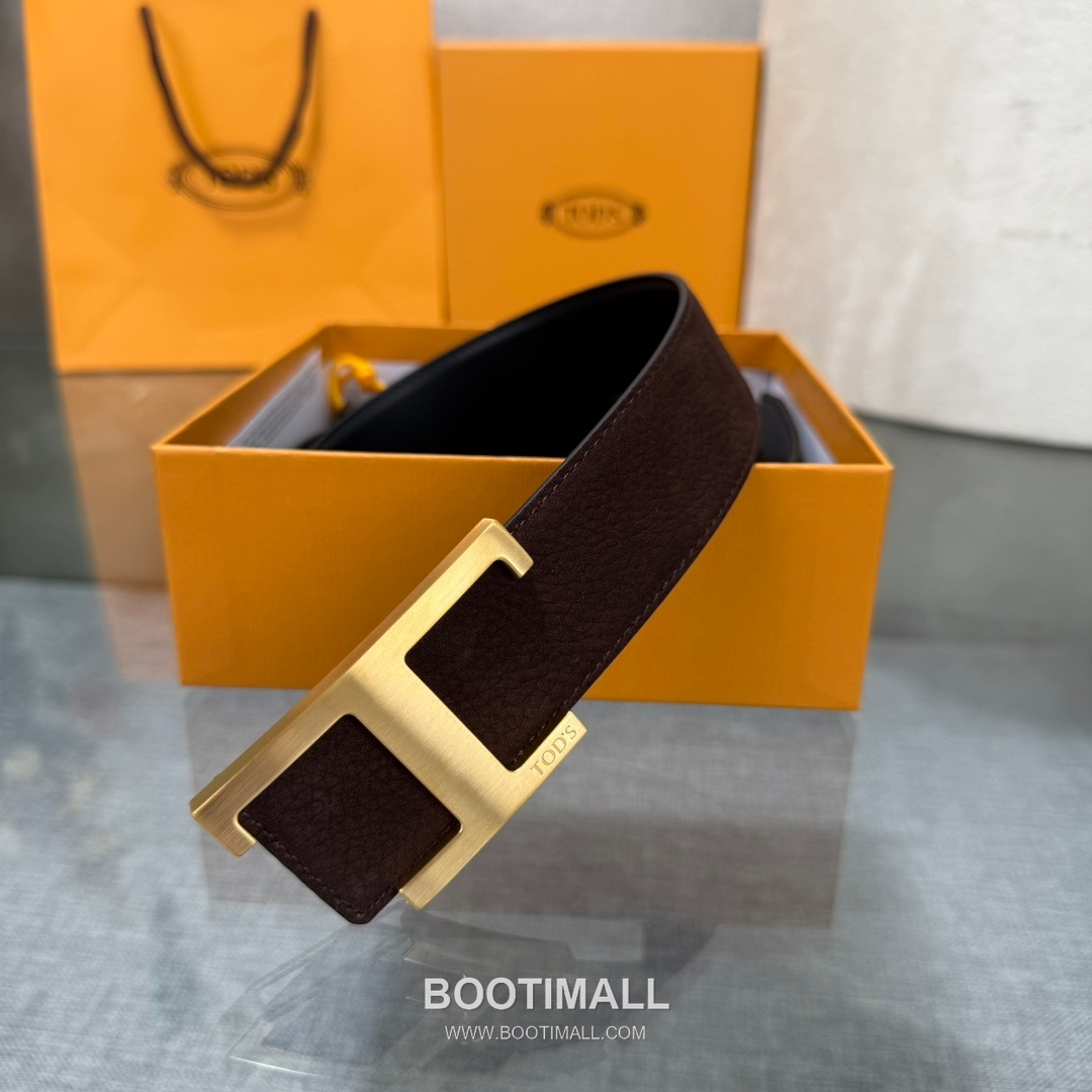 Tod’s T Buckle Smooth Calfskin Belt 토즈 T 버클 스무스 송아지 가죽 벨트 3.5cm 6