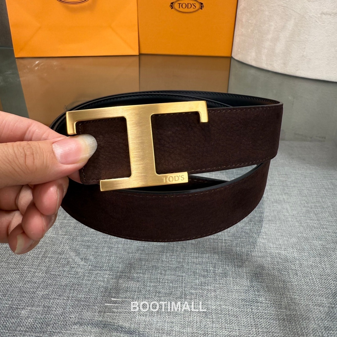Tod’s T Buckle Smooth Calfskin Belt 토즈 T 버클 스무스 송아지 가죽 벨트 3.5cm 8