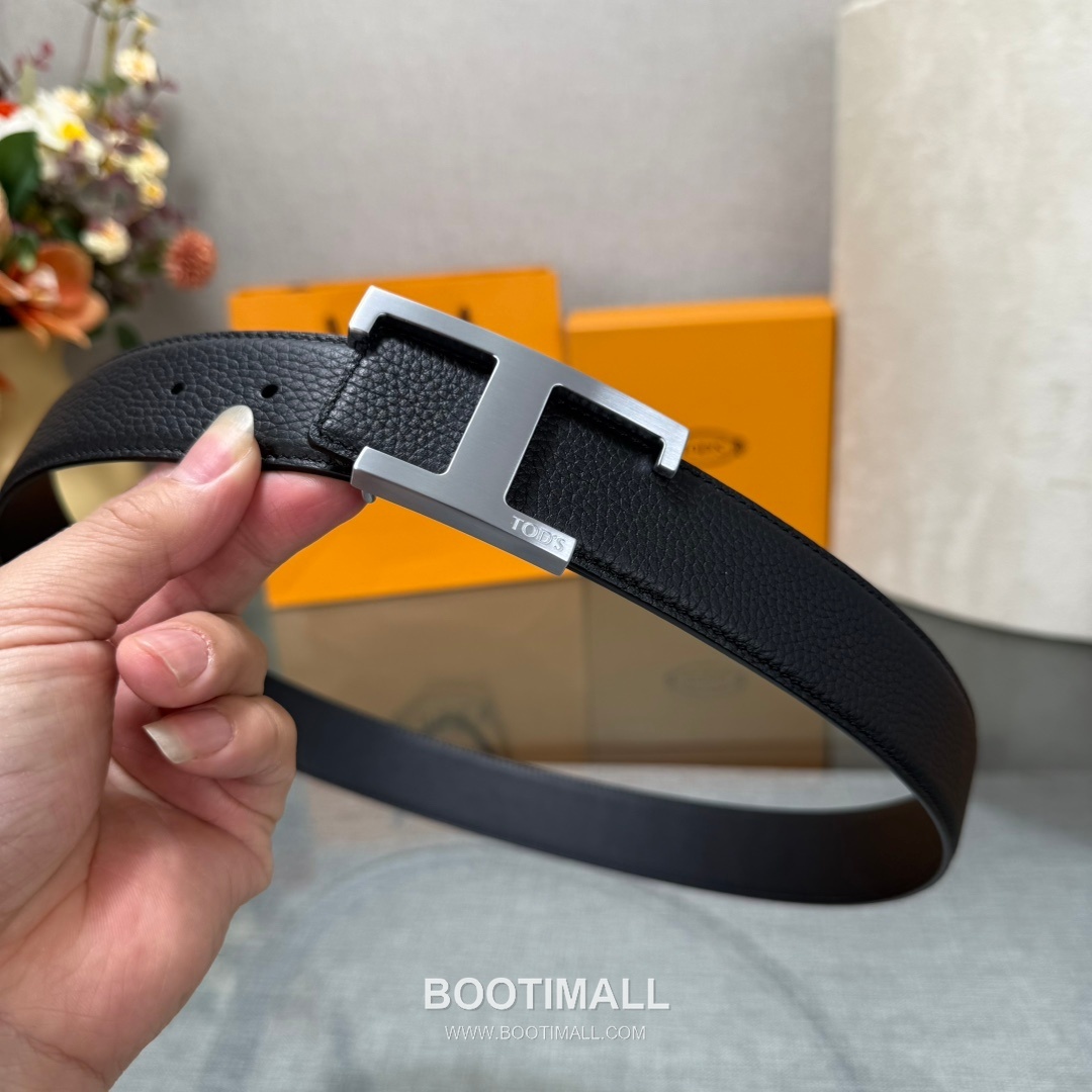 Tod’s T Buckle Smooth Calfskin Belt 토즈 T 버클 스무스 송아지 가죽 벨트 3.5cm 2