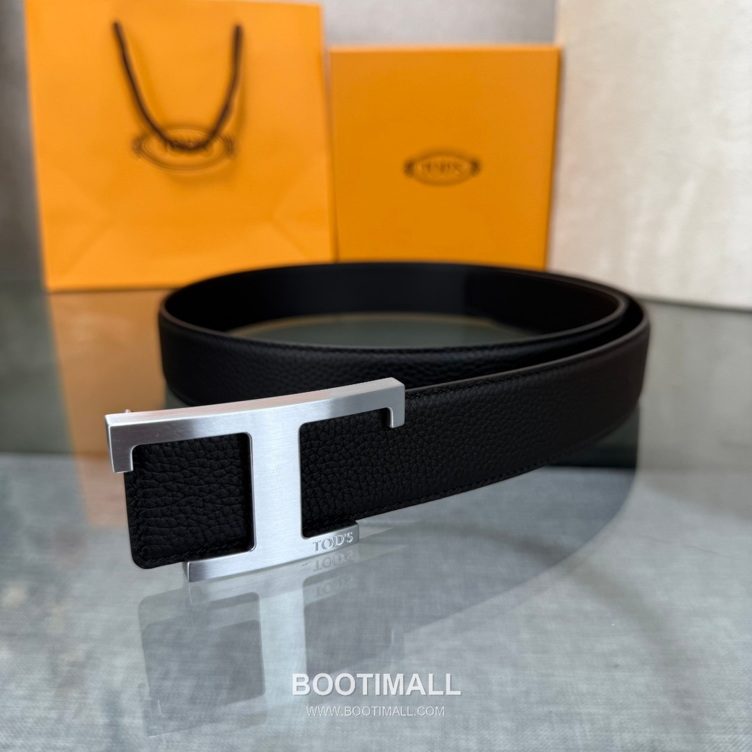 Tod’s T Buckle Smooth Calfskin Belt 토즈 T 버클 스무스 송아지 가죽 벨트 3.5cm 3