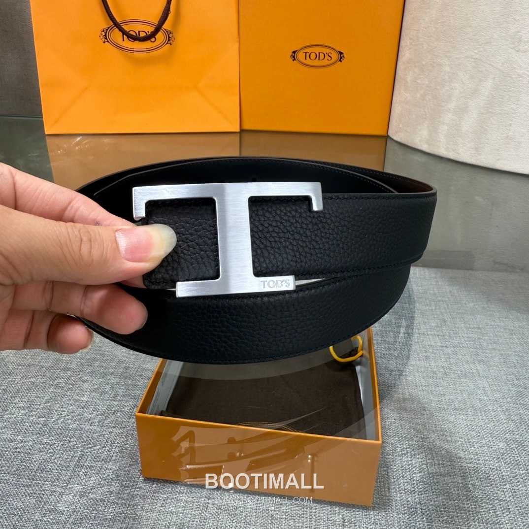 Tod’s T Buckle Smooth Calfskin Belt 토즈 T 버클 스무스 송아지 가죽 벨트 3.5cm 6