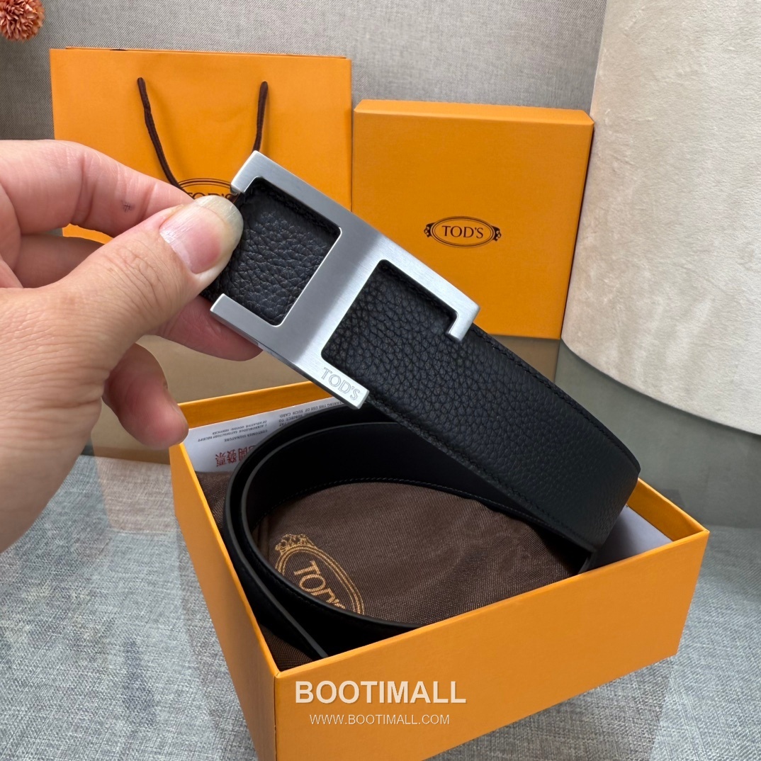 Tod’s T Buckle Smooth Calfskin Belt 토즈 T 버클 스무스 송아지 가죽 벨트 3.5cm 9