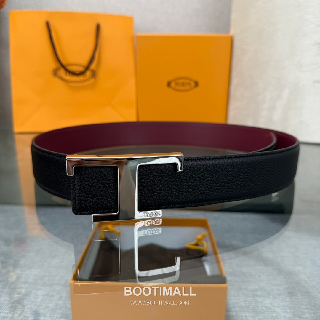 Tod’s T Buckle Smooth Calfskin Belt 토즈 T 버클 스무스 송아지 가죽 벨트 3.5cm 1
