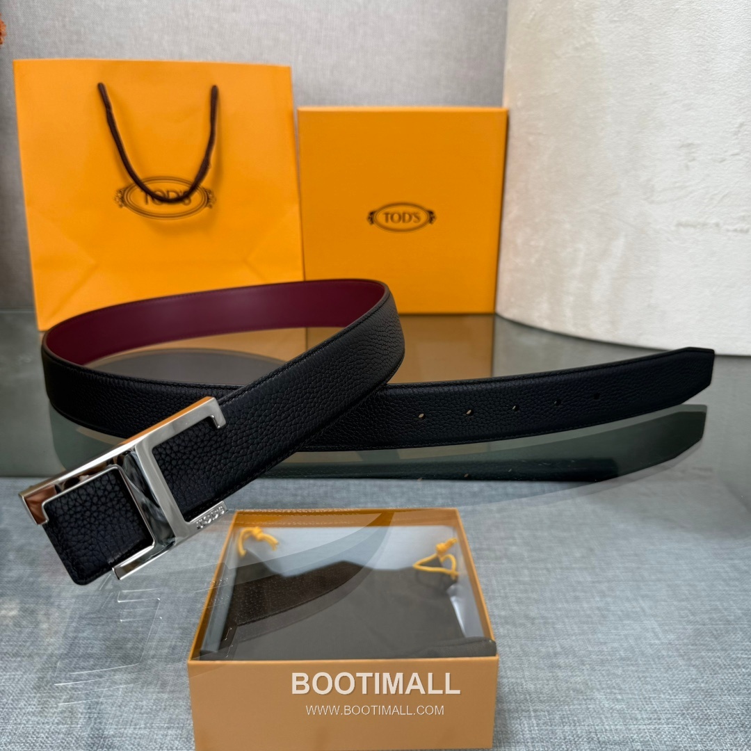 Tod’s T Buckle Smooth Calfskin Belt 토즈 T 버클 스무스 송아지 가죽 벨트 3.5cm 2