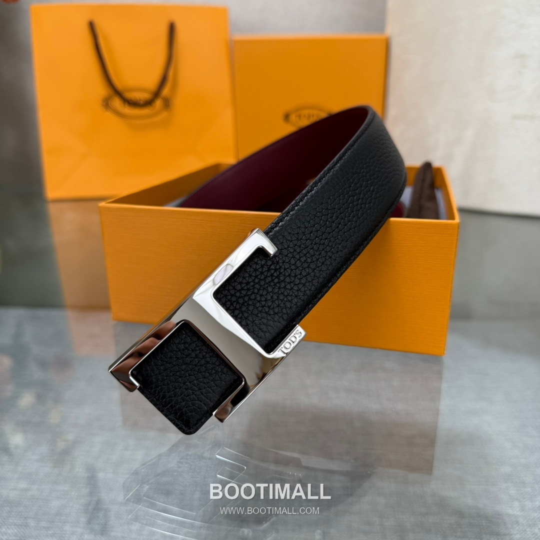 Tod’s T Buckle Smooth Calfskin Belt 토즈 T 버클 스무스 송아지 가죽 벨트 3.5cm 6