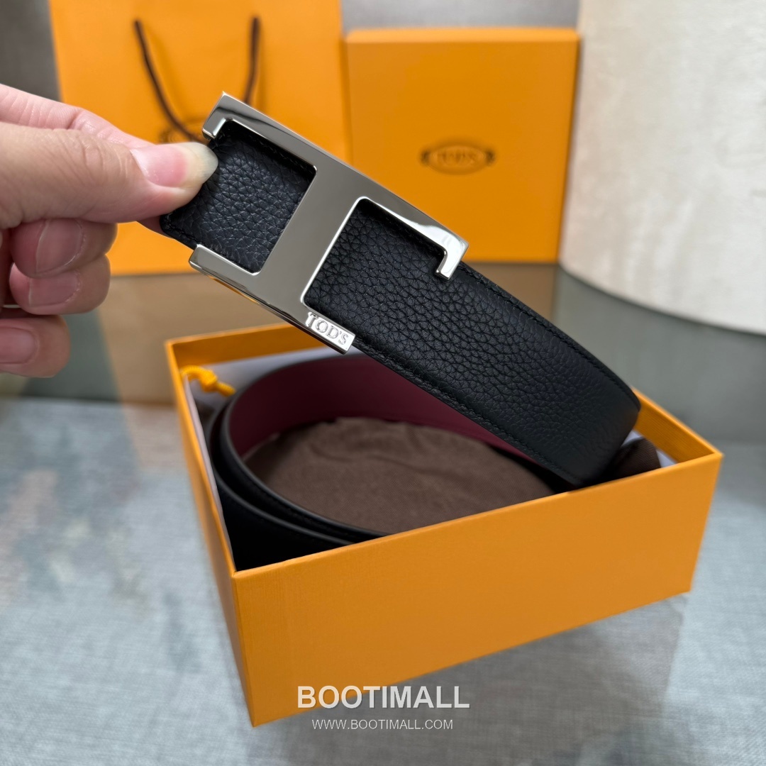 Tod’s T Buckle Smooth Calfskin Belt 토즈 T 버클 스무스 송아지 가죽 벨트 3.5cm 7