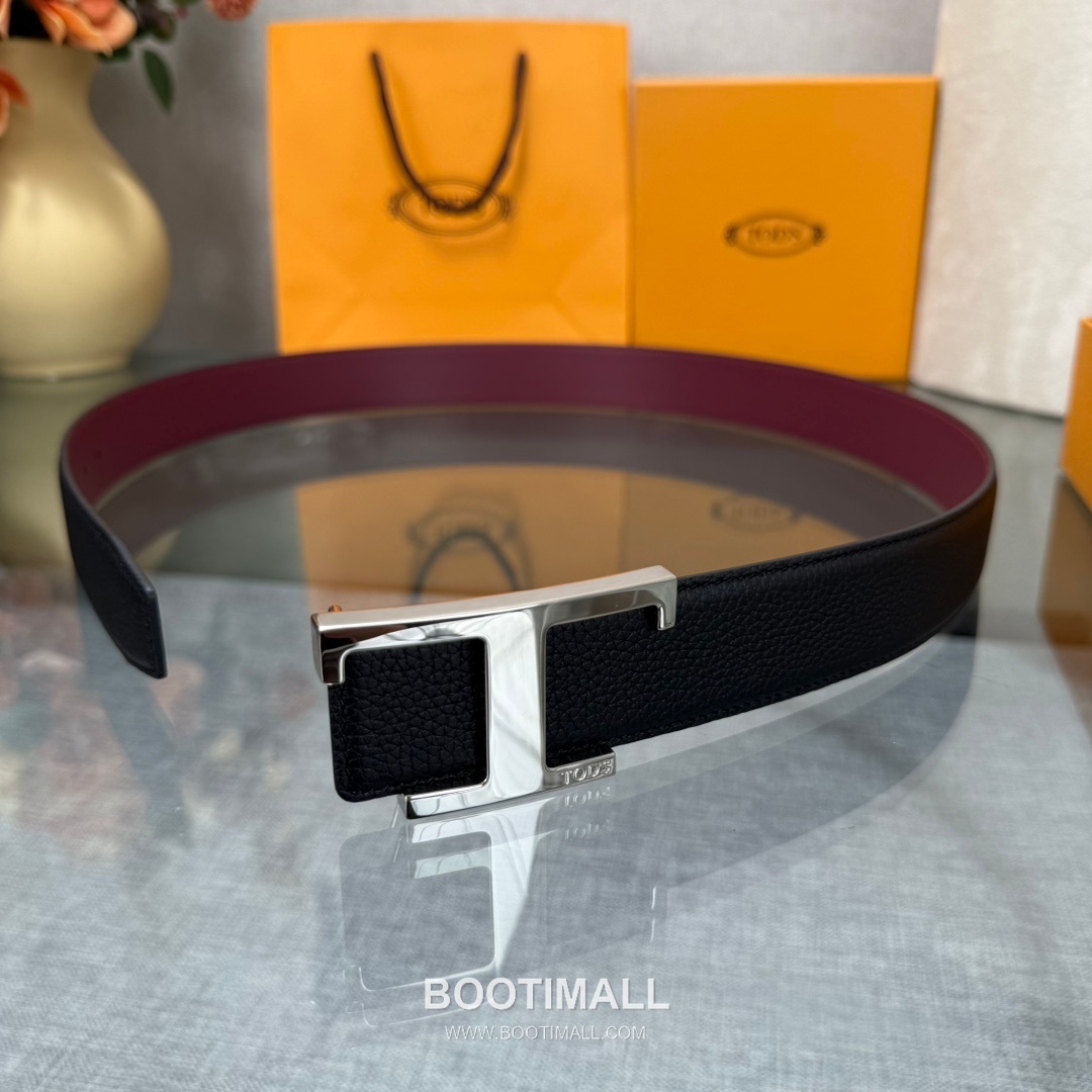 Tod’s T Buckle Smooth Calfskin Belt 토즈 T 버클 스무스 송아지 가죽 벨트 3.5cm 8