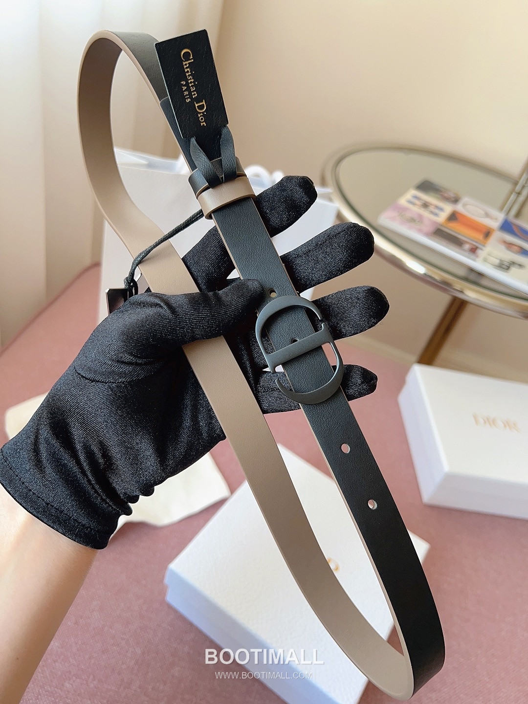 Dior Buckle Leather Belt 2cm Cowhide 디올 버클 가죽 벨트 2cm 소가죽 4