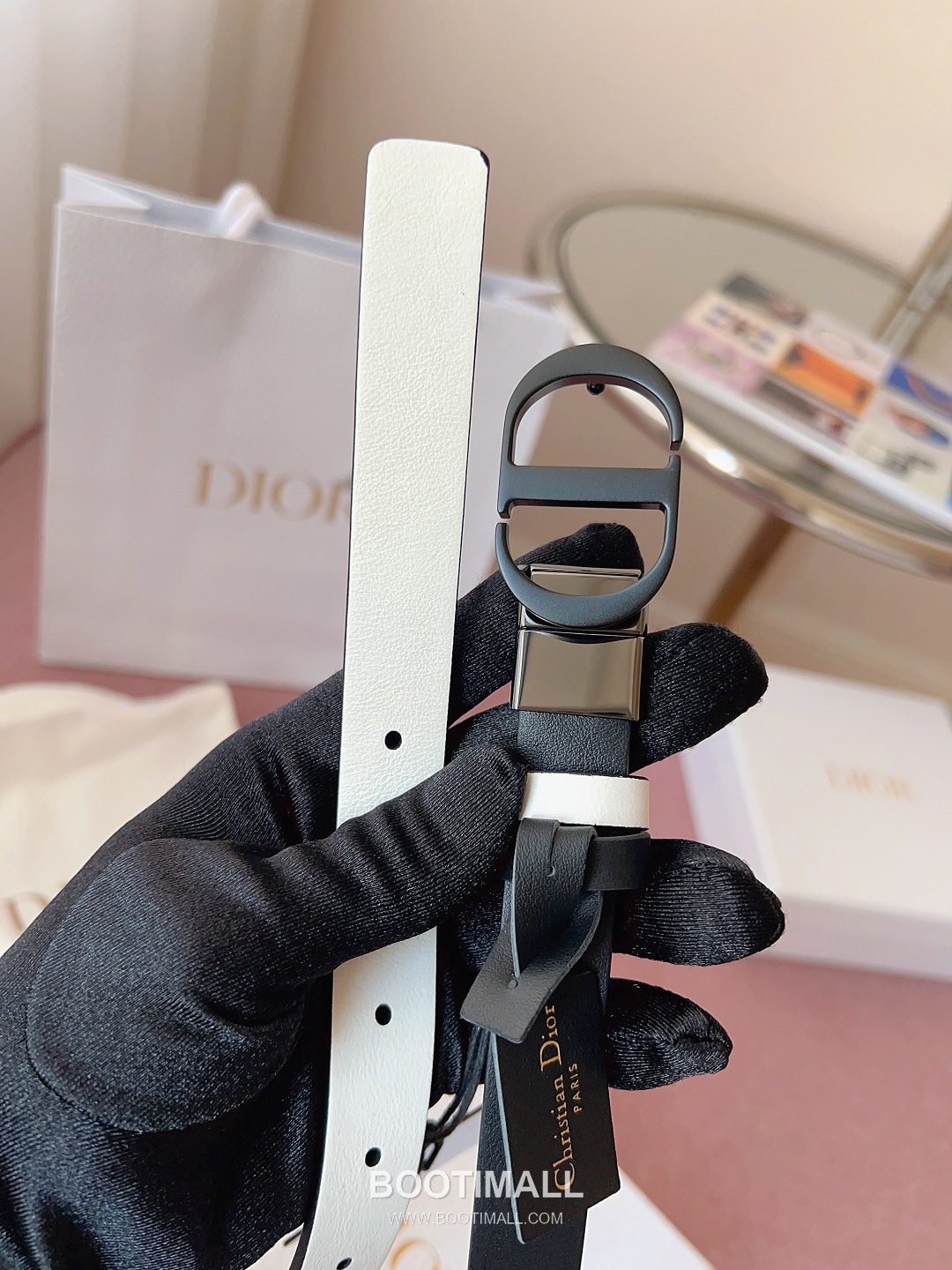 Dior Buckle Leather Belt 2cm Cowhide 디올 버클 가죽 벨트 2cm 소가죽 5