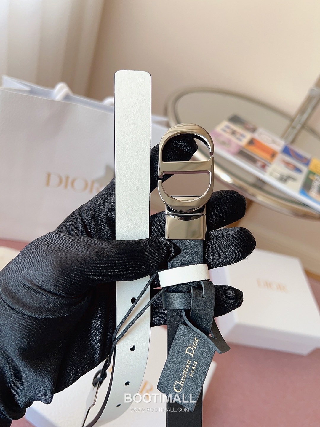 Dior Buckle Leather Belt 2cm Cowhide 디올 버클 가죽 벨트 2cm 소가죽 5