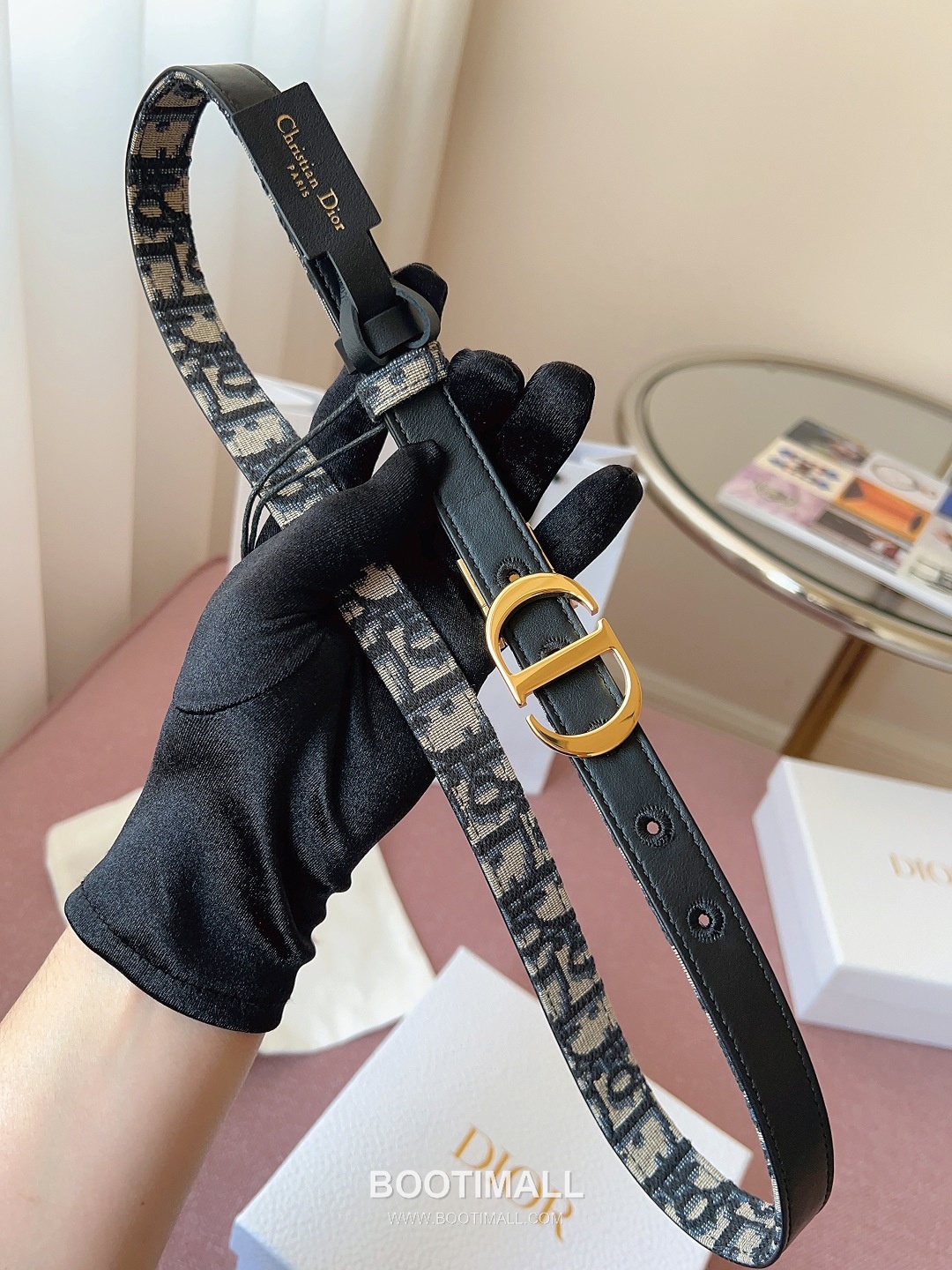 Dior Buckle Leather Belt Cowhide 디올 버클 가죽 벨트 2cm 소가죽 4
