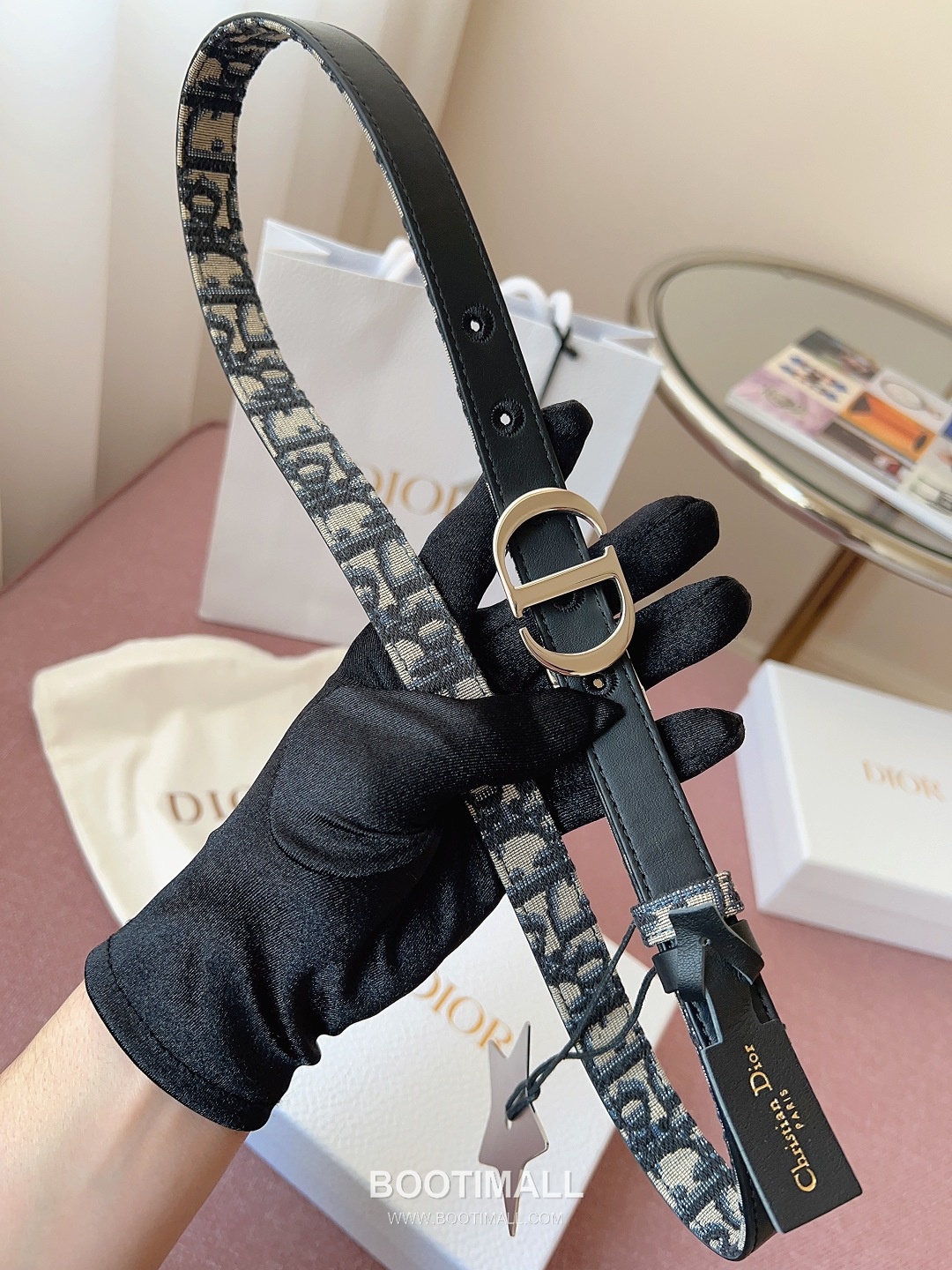 Dior Buckle Leather Belt Cowhide 디올 버클 가죽 벨트 2cm 소가죽 4