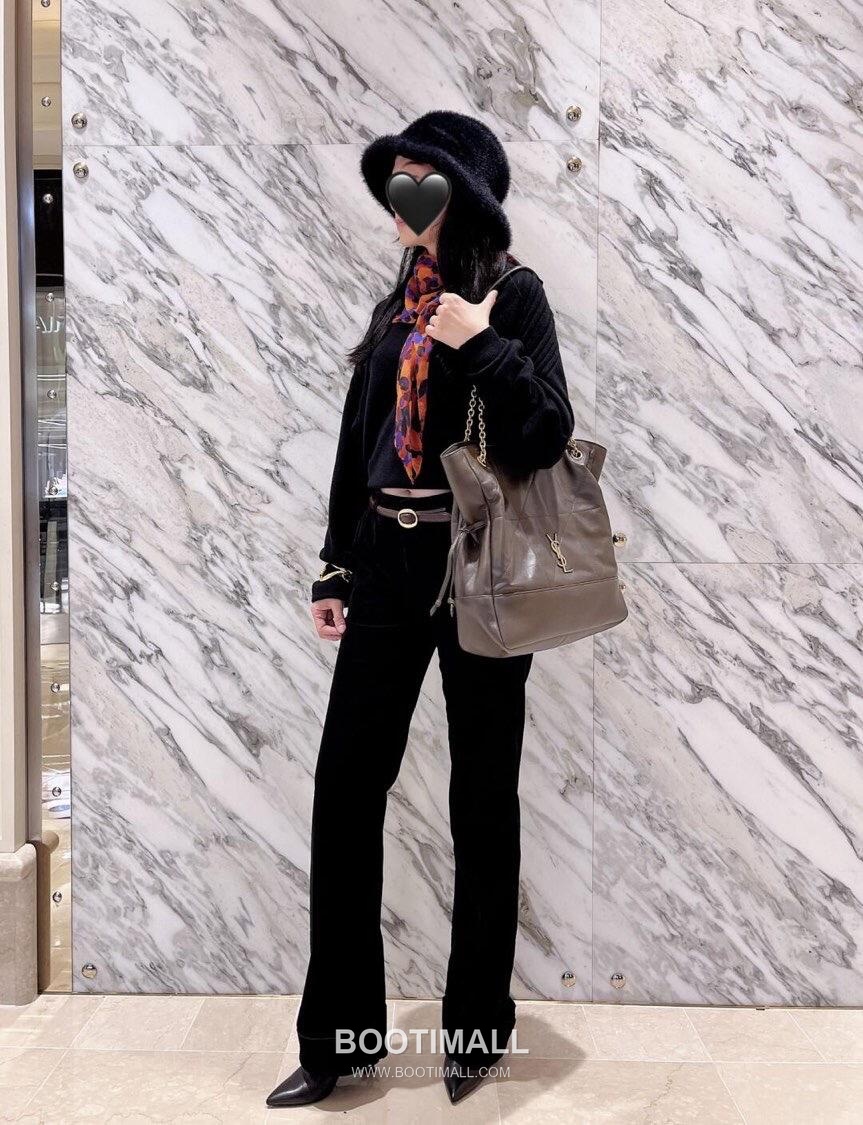 Saint Laurent Jamie 4.3 Pochon Large Lambskin Green Shoulder Bag 생로랑 제이미 4.3 포숑 라지 80982416801080 램스킨 그린 숄더백 34cm 3