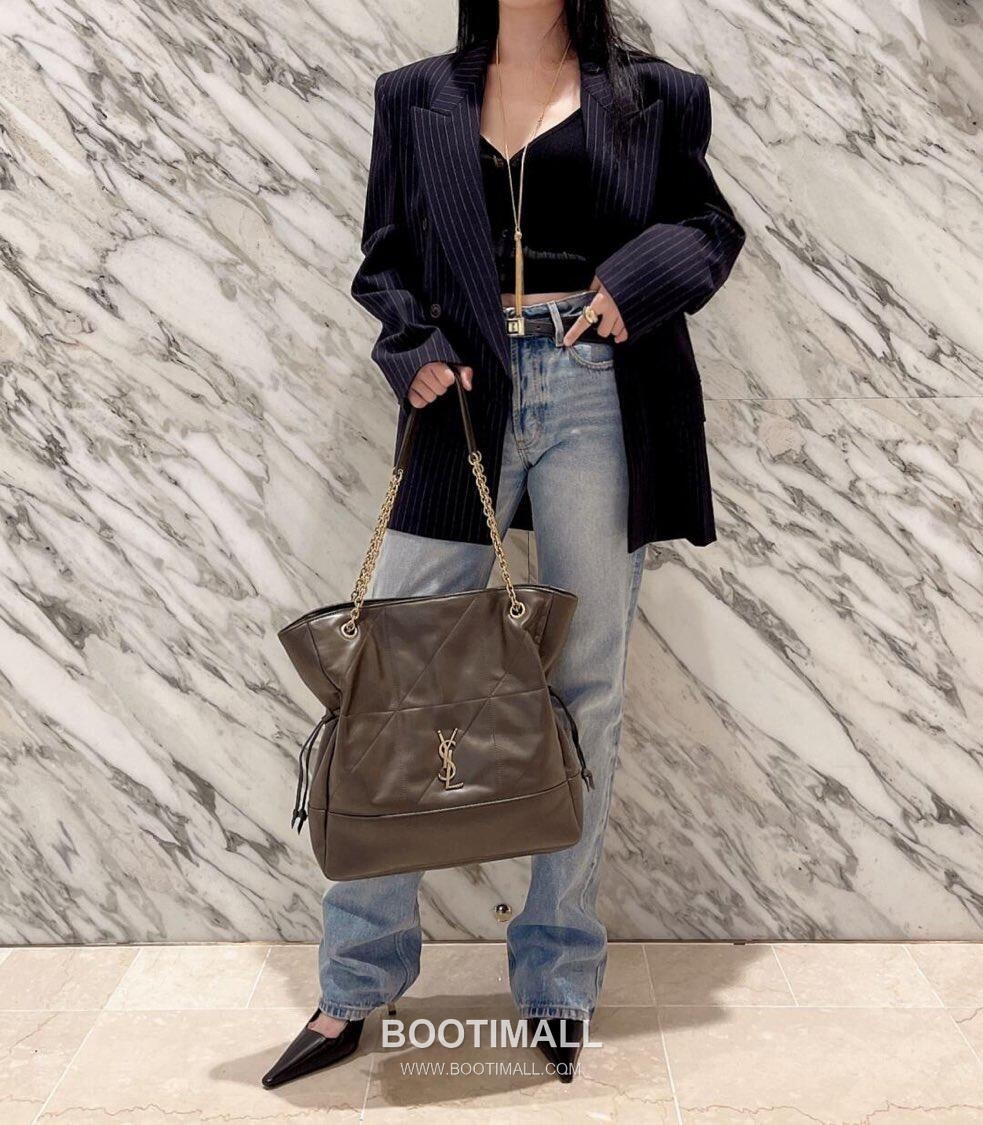 Saint Laurent Jamie 4.3 Pochon Large Lambskin Green Shoulder Bag 생로랑 제이미 4.3 포숑 라지 80982416801080 램스킨 그린 숄더백 34cm 5