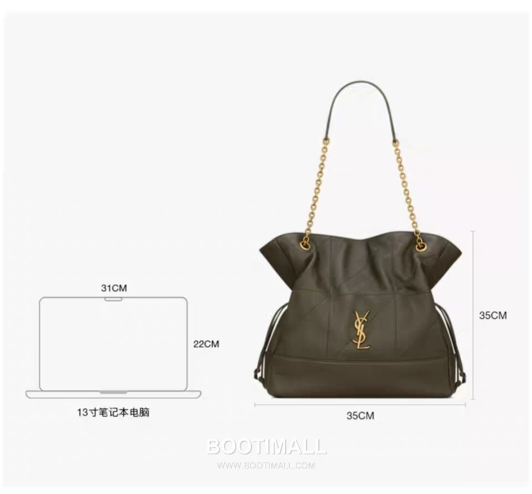 Saint Laurent Jamie 4.3 Pochon Large Lambskin Green Shoulder Bag 생로랑 제이미 4.3 포숑 라지 80982416801080 램스킨 그린 숄더백 34cm 7