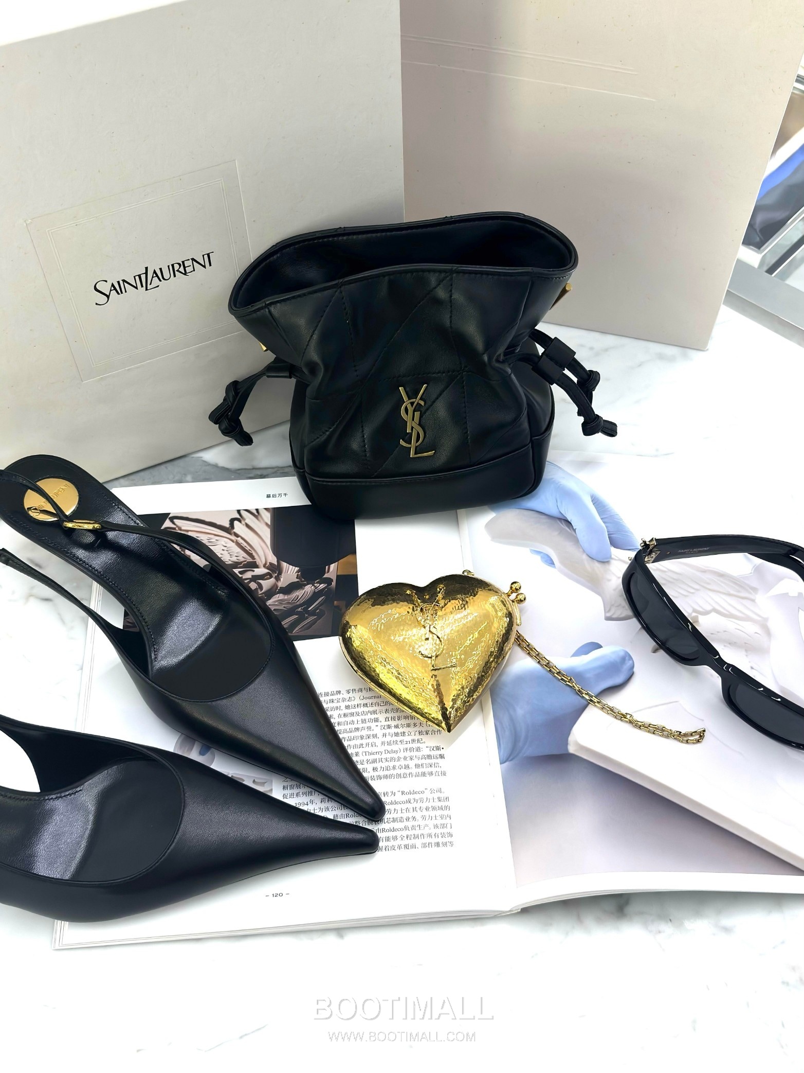 Saint Laurent Jamie 4.3 Pochon Mini Lambskin Bucket Bag 생로랑 제이미 4.3 포숑 미니 램스킨 버킷백 15.5cm 18