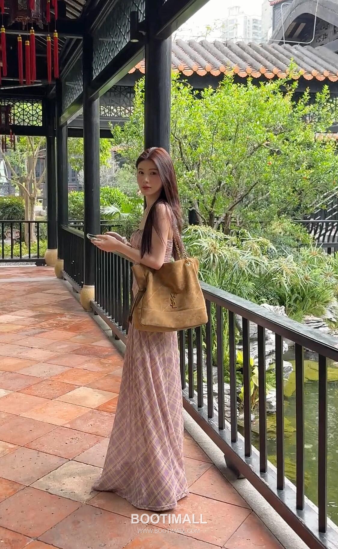 Saint Laurent Jamie 4.3 Pochon Large Suede Leather Brown Shoulder Bag 생로랑 제이미 4.3 포숑 라지 스웨이드 레더 브라운 숄더백 35cm 2