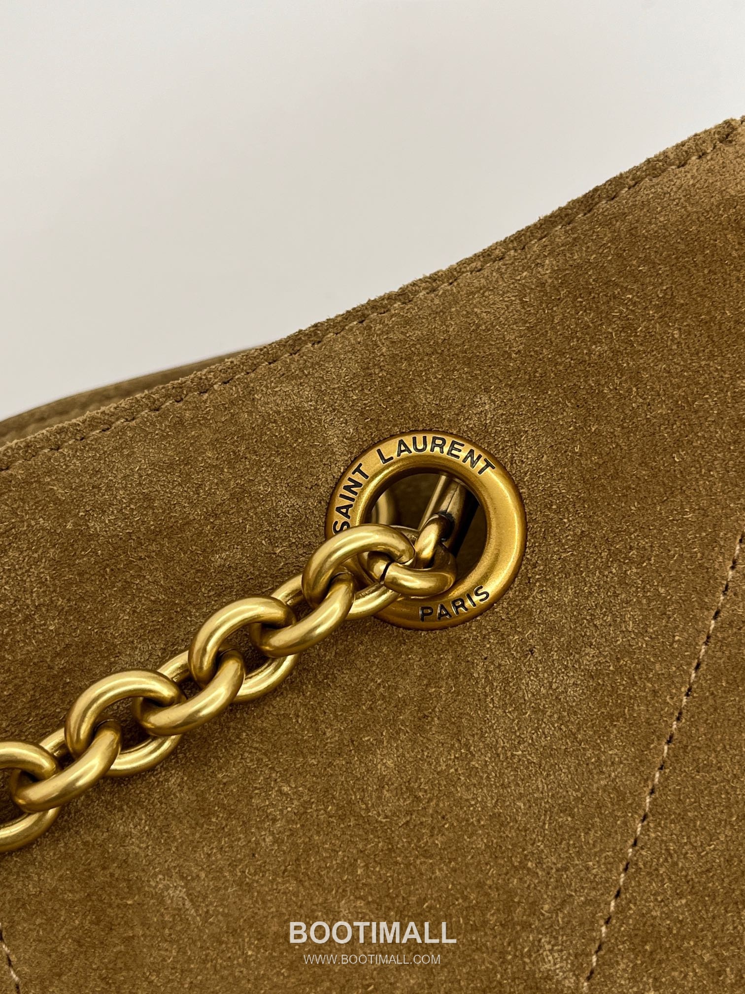 Saint Laurent Jamie 4.3 Pochon Large Suede Leather Brown Shoulder Bag 생로랑 제이미 4.3 포숑 라지 스웨이드 레더 브라운 숄더백 35cm 15