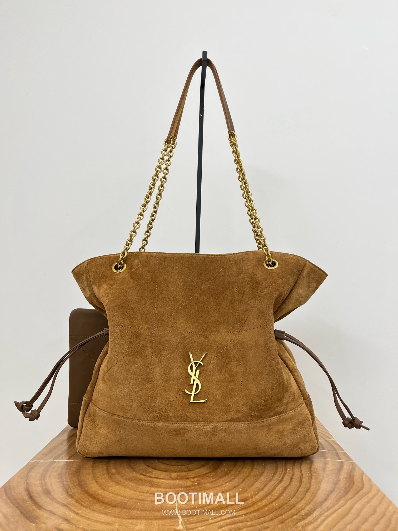 Saint Laurent Jamie 4.3 Pochon Large Suede Goatskin Brown Hobo Bag 생로랑 제이미 4.3 포숑 라지 스웨이드 고트스킨 브라운 호보백 35cm 10