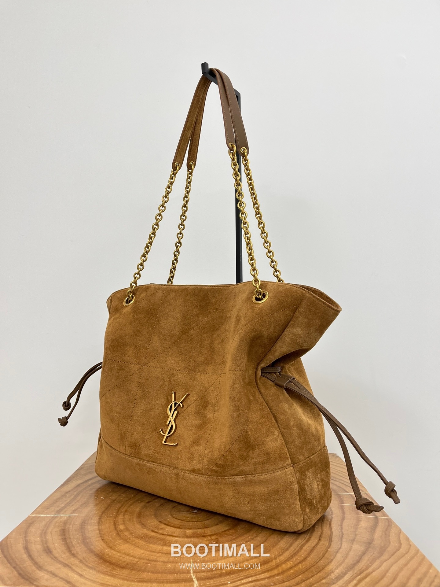 Saint Laurent Jamie 4.3 Pochon Large Suede Goatskin Brown Hobo Bag 생로랑 제이미 4.3 포숑 라지 스웨이드 고트스킨 브라운 호보백 35cm 11