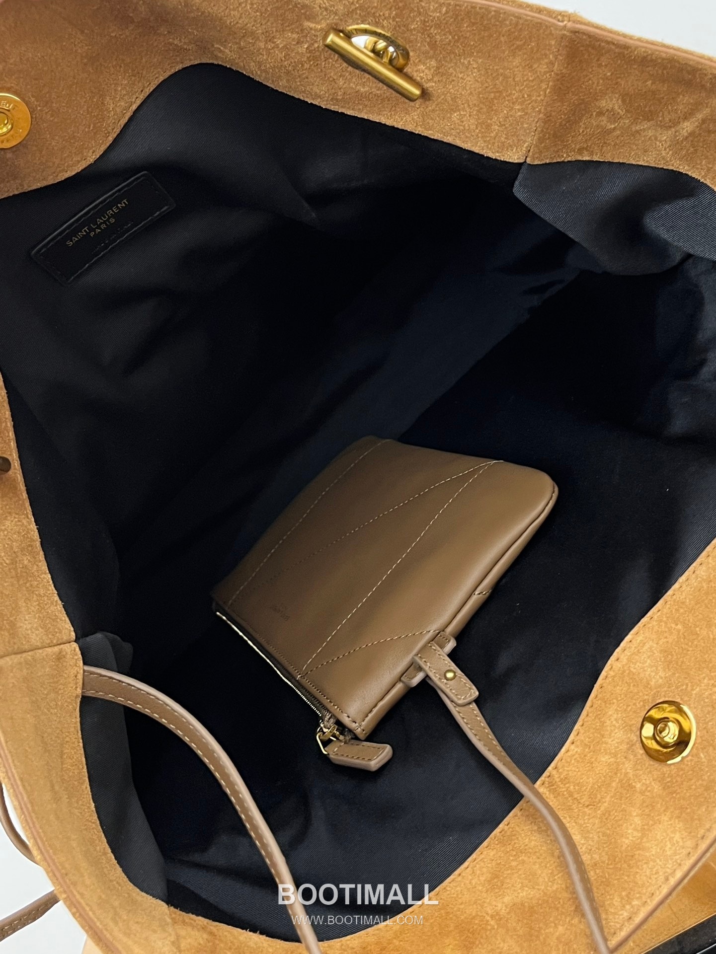 Saint Laurent Jamie 4.3 Pochon Large Suede Goatskin Brown Hobo Bag 생로랑 제이미 4.3 포숑 라지 스웨이드 고트스킨 브라운 호보백 35cm 16