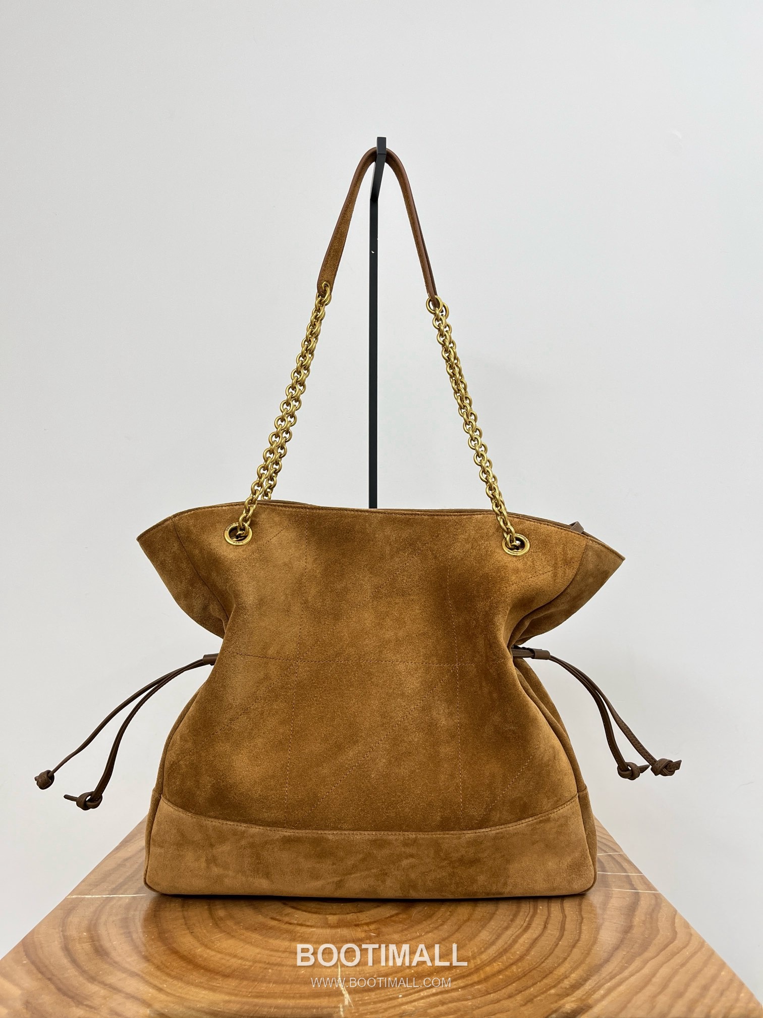 Saint Laurent Jamie 4.3 Pochon Large Suede Goatskin Brown Hobo Bag 생로랑 제이미 4.3 포숑 라지 스웨이드 고트스킨 브라운 호보백 35cm 18